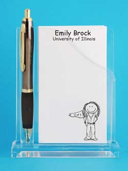 personalized memo holder college girl